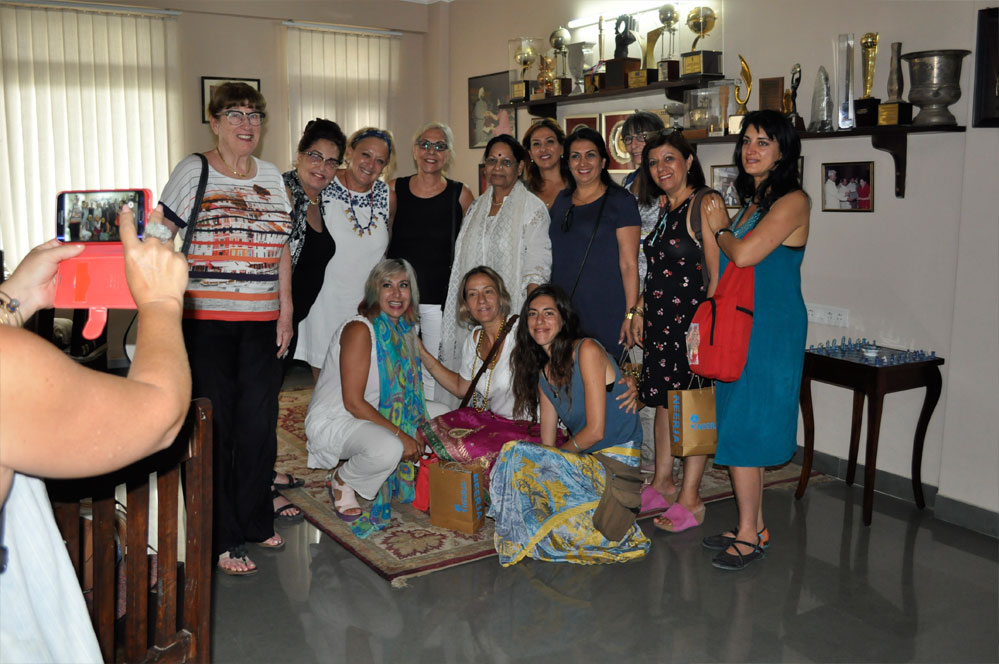 Haya Elfasi Group from Israel visits Neerja Blue Pottery Showroom and Workshop