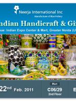 Invitation for Handicraft & Gift Fair 19th to 22nd Feb 2011 EPCH Delhi, Neerja International Inc - Jaipur Blue Pottery
