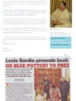 Jaipur Blue Pottery A Tribute - Leela Bordia - Coffee Table Book ( Neerja International inc )
