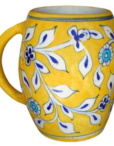 Neerja Yellow Print Beer Mug