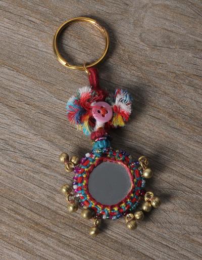 KALBELIYA HANDMADE  KEY RING WITH COTTON THREAD AND GUNGROO WORK