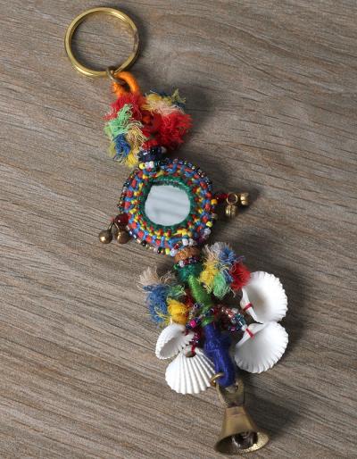 KALBELIYA HANDMADE KEY RING WITH SHELL AND BELL 