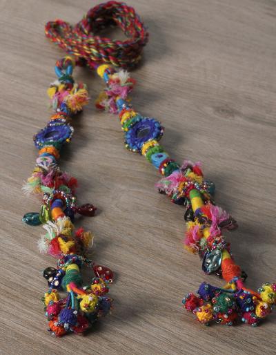 KALBELIYA HANDMADE BELT BIG  - BLUE / TURQUOISE