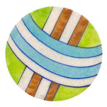 NIP - 022, Neerja Blue Pottery Coaster, Size (3.5X3.5)Inch