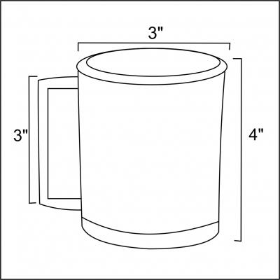 Turquoise Design on Yellow Base Blue Pottery Mug